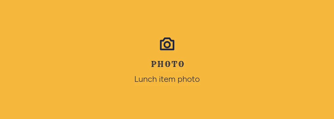 Photo placeholder: Lunch item photo