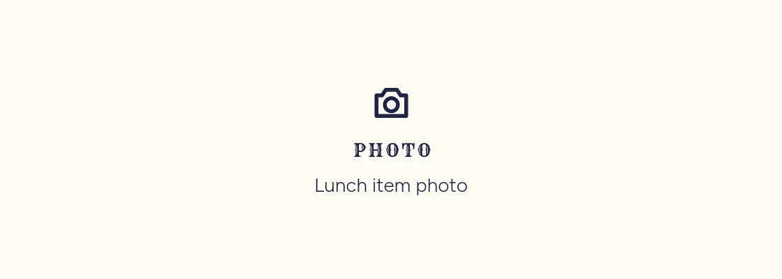 Photo placeholder: Lunch item photo